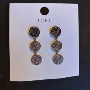 LOFT Triple Disc Drop Earrings - Sparkly Statement